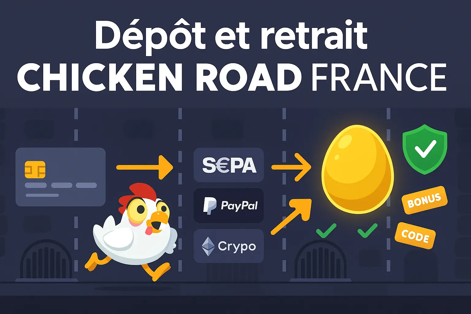 Dépôt et retrait Chicken Road FR
